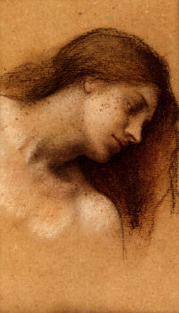 painting of a woman with eczema